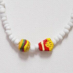 handmade random beaded choker chunky with charms necklace kawaii indie